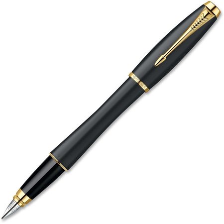 PARKER Urban Fountain Pen, Fine Pt, Black Barrel/Ink PAR1931593